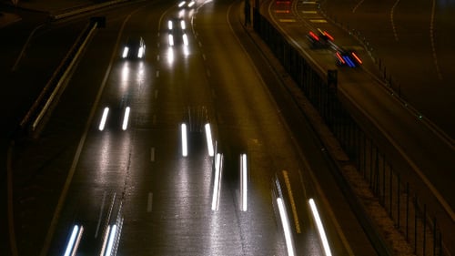 Long Shutter Traffic Car Light Streaks 947