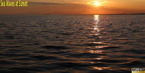 Sea Waves at Sunset