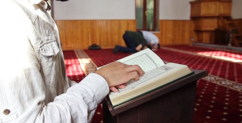 Reading Quran In Mosque