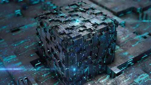 High tech circuit cube