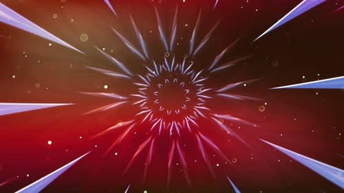 Vibrant Radial Flowing Light Ray Tunnel Background Loop