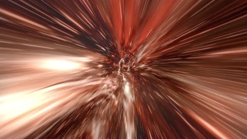 Flying Through Wormhole Tunnel Or Abstract Energy Vortex