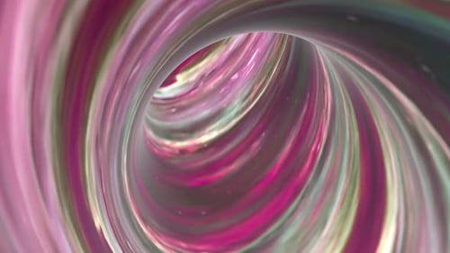 Futuristic rainbow tunnel