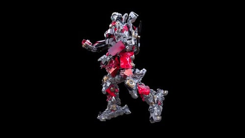 Futuristic Sci-Fi Robot Walking Cycle 3D Animation