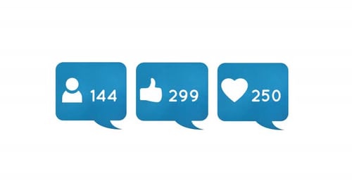 Animated Social Media Icons Engagement Counter