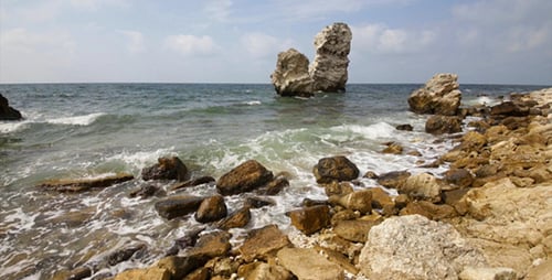 Sea Coast With Stones