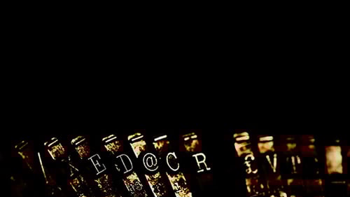 Old Typewriter Keys Close Up Static Frame