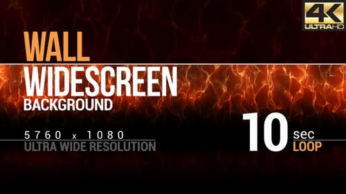Flame Wall Widescreen Background 4K