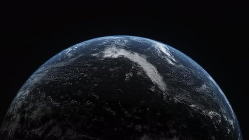 Concept 16-U1 View of the Realistic Planet Earth Oceans from Space