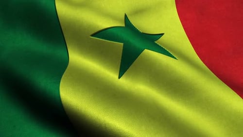 Highly Detailed Flag Of Senegal