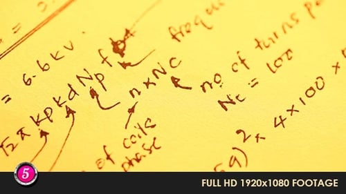 Mathematical Equations and Formulas Written on Paper