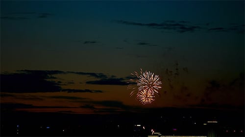 Feuerwerk am Abend