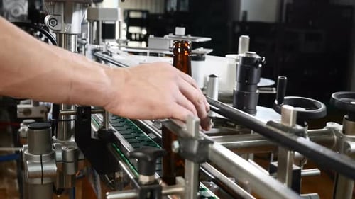 Ligne technologique pour la mise en bouteille de bière dans une brasserie