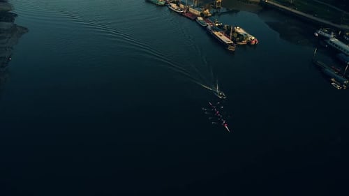 River Thames Drone Aerial Sunrise Sunset London Rowers Rowing 5