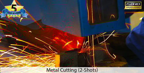 Grinding Metal and Producing Sparks in Factory