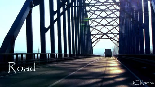 Car Drive On The Bridge