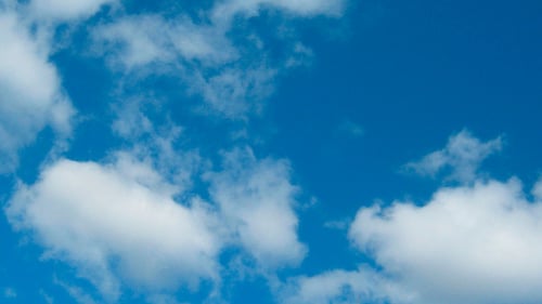 Blue Sky with White Clouds Drifting