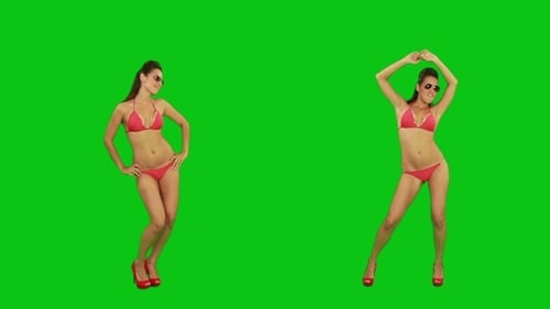 Bikini Dance on Green Screen