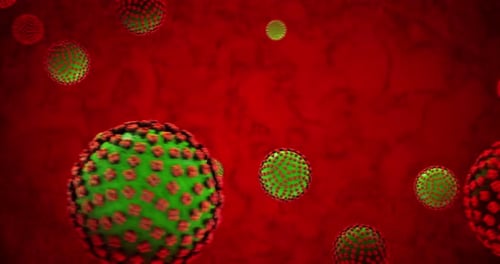 Un virus d'animation abstraite en arrière-plan de la circulation sanguine.