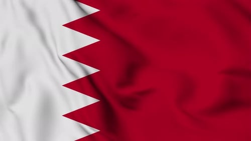 Bahrain National Flag Waving Loop