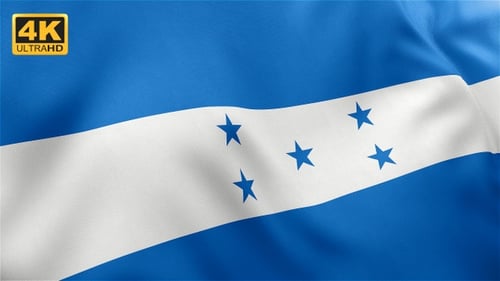Realistic Waving Flag of Honduras Seamless Loop