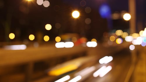 Abstract Night Lights Bokeh in the City