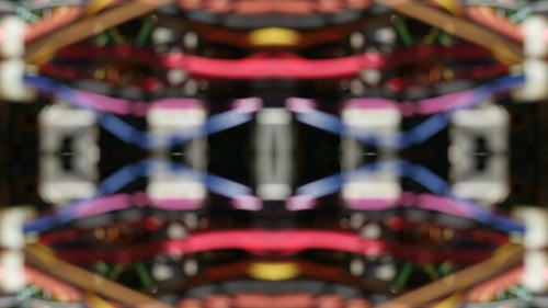 Abstract Tech Kaleidoscope of Electronic Components
