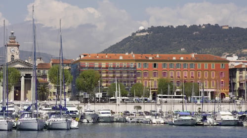 Nice Harbor with Boats and Waterfront Buildings