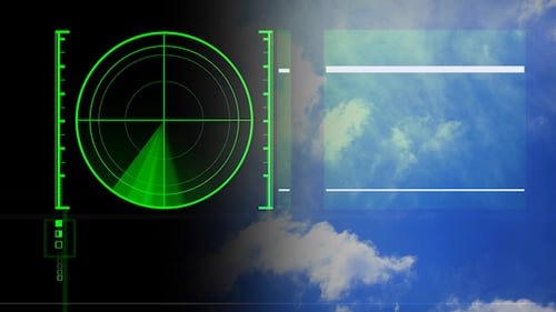 Futuristic Radar Interface Displaying Data