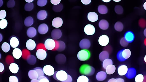 Abstract Bokeh Lights on Dark Background