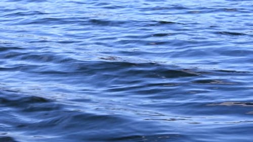Blue River Water Surface with Ripples