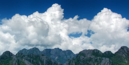 Clouds Over Mountains Time Lapse