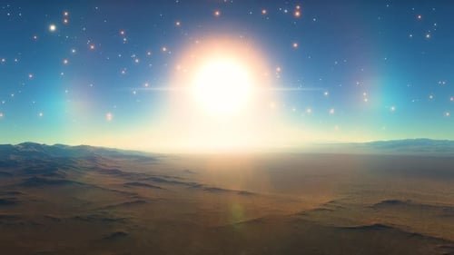 Space Background - Rocky Exoplanet