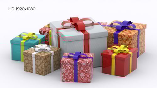 Animated Rotating Gift Boxes for Holiday Celebrations