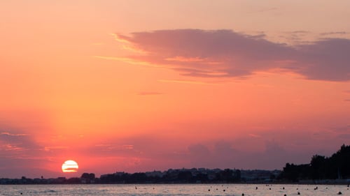 Sonnenuntergang über dem Meer