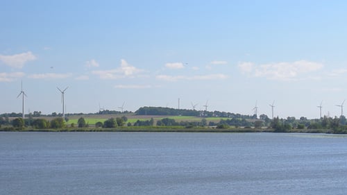 Windmills and Lake