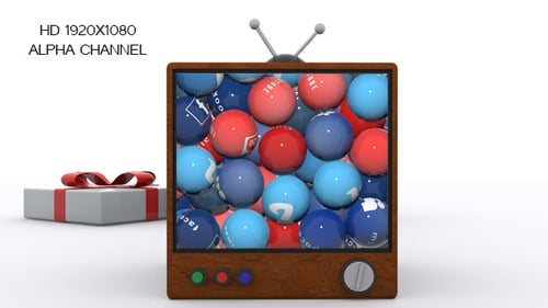 Caja de regalo abierta - Televisor