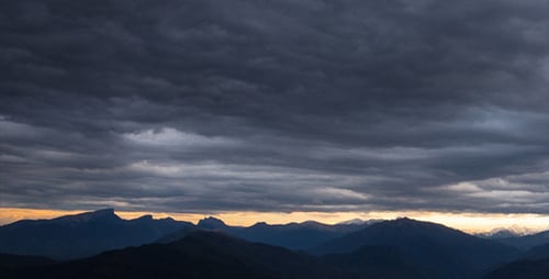 Evening Clouds Over the Mountains 3