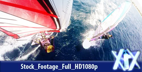 Windsurfer Rides Waves in Open Ocean Adventure