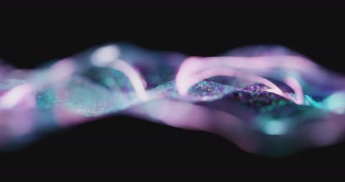 Abstract Particle Wave Flowing Light Stream Background