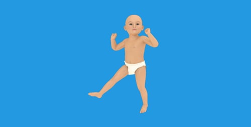 Animated 3D Baby Character Dancing Cute Moves