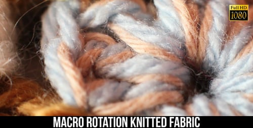 Macro Shot of Abstract Blue and Peach Crochet Work