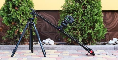 Camera on Slider Moves Up and Down