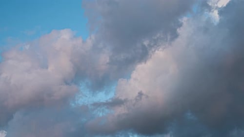 Time Lapse of Cumulus Clouds Moving in Sky