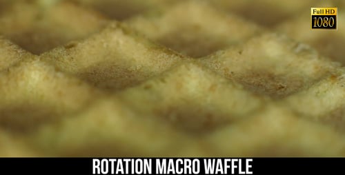 Close-up Macro of Waffle Texture and Pattern