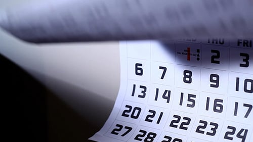 Calendar Pages Turning Through Months