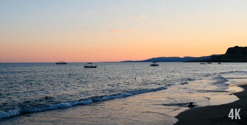 Strand nach Sonnenuntergang