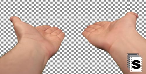 Hands Presenting on Chroma Key Background