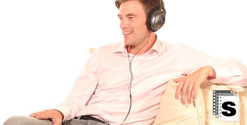 Man Sings Along While Listening to Music