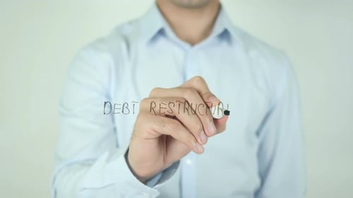 Restructuration de dettes, écriture à l'écran